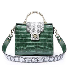 Load image into Gallery viewer, Amethyst AA59 Luxury Crocodile Grain Leather Shoulder bag(two straps)/Tote-Multiple colors