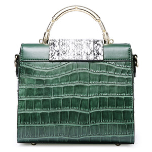 Amethyst AA59 Luxury Crocodile Grain Leather Shoulder bag(two straps)/Tote-Multiple colors