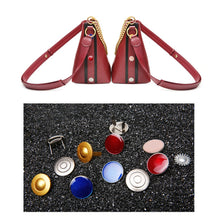 Load image into Gallery viewer, Amethyst AB069 Color clash crystal buckle Leather Shoulder bag/Tote-Multiple colors