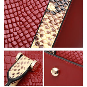 Amethyst AA97 Luxury Snakeskin grain Leather Single-shoulder bag / Tote - Multiple colors
