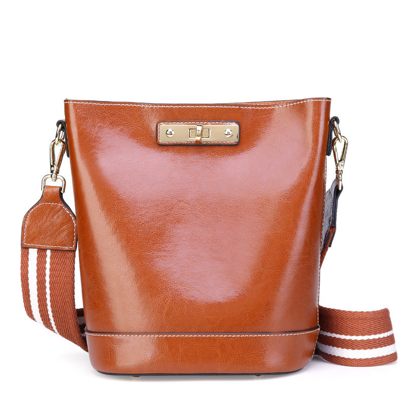 Cowhide on sale bucket bag