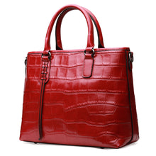 Load image into Gallery viewer, Amethyst AA09 Luxury Crocodile Grain Leather Shoulder bag/Tote-Multiple colors