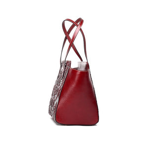Amethyst M7843 Luxury Embossed Leather Handbag