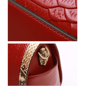 Amethyst AA97 Luxury Snakeskin grain Leather Single-shoulder bag / Tote - Multiple colors