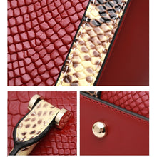 Load image into Gallery viewer, Amethyst AA97 Luxury Snakeskin grain Leather Single-shoulder bag / Tote - Multiple colors