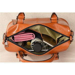Amethyst M9739 oil wax cowhide Single-shoulder bag / Handbag - Multiple colors